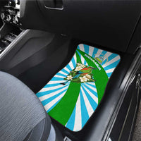 Nicaragua National Bird Car Mats with White Flor de Sacuanjoche and Blue Stripe Design - Wonder Print Shop