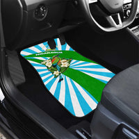 Nicaragua National Bird Car Mats with White Flor de Sacuanjoche and Blue Stripe Design - Wonder Print Shop