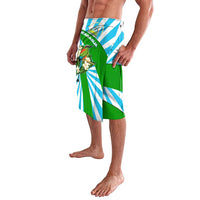 Nicaragua National Bird Lavalava with White Flor de Sacuanjoche and Blue Stripe Design - Wonder Print Shop