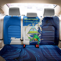 Nicaragua Guardabarranco Bird Back Car Seat Cover with Volcano Map and National Emblem Design - Wonder Print Shop