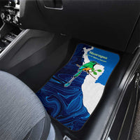 Nicaragua Guardabarranco Bird Car Mats with Volcano Map and National Emblem Design - Wonder Print Shop
