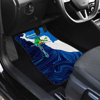Nicaragua Guardabarranco Bird Car Mats with Volcano Map and National Emblem Design - Wonder Print Shop