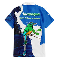 Nicaragua Guardabarranco Bird Family Matching Summer Maxi Dress and Hawaiian Shirt with Volcano Map and National Emblem Design - Wonder Print Shop