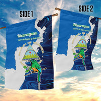 Nicaragua Guardabarranco Bird Garden Flag with Volcano Map and National Emblem Design - Wonder Print Shop