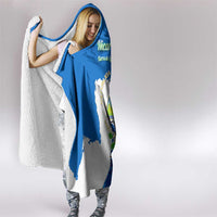 Nicaragua Guardabarranco Bird Hooded Blanket with Volcano Map and National Emblem Design - Wonder Print Shop