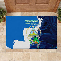 Nicaragua Guardabarranco Bird Rubber Doormat with Volcano Map and National Emblem Design - Wonder Print Shop