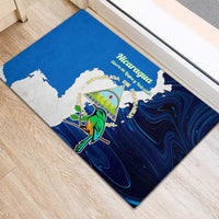 Nicaragua Guardabarranco Bird Rubber Doormat with Volcano Map and National Emblem Design - Wonder Print Shop