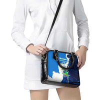 Nicaragua Guardabarranco Bird Shoulder Handbag with Volcano Map and National Emblem Design - Wonder Print Shop