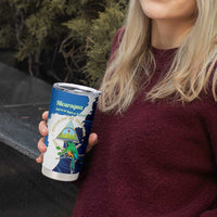 Nicaragua Guardabarranco Bird Tumbler Cup with Volcano Map and National Emblem Design - Wonder Print Shop