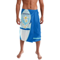 Nicaragua National Emblem Lavalava with White Flor de Sacuanjoche and Blue Gradient Design - Wonder Print Shop