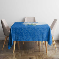 Nicaragua Flag Ripped Effect Tablecloth with National Emblem and Floral Pattern Design - Wonder Print Shop