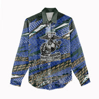 Montford Point Marines 1940s Est Women Casual Shirt The Right To Fight 20000 Military Camouflage Art