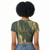 Montford Point Marines Overcoming Raglan Cropped T shirt Military History Camouflage Art
