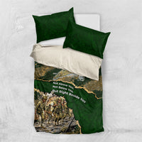 Montford Point Marines Not Above You Bedding Set Iwo Jima Military Map Camouflage Vintage Art