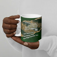 Montford Point Marines Not Above You Ceramic Mug Iwo Jima Military Map Camouflage Vintage Art