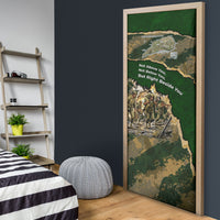 Montford Point Marines Not Above You Door Cover Iwo Jima Military Map Camouflage Vintage Art