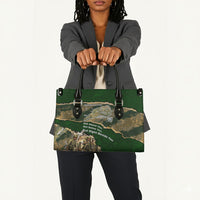 Montford Point Marines Not Above You Leather Bag Iwo Jima Military Map Camouflage Vintage Art