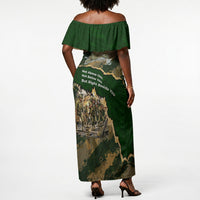 Montford Point Marines Not Above You Off Shoulder Maxi Dress Iwo Jima Military Map Camouflage Vintage Art