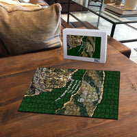 Montford Point Marines Not Above You Puzzle Iwo Jima Military Map Camouflage Vintage Art