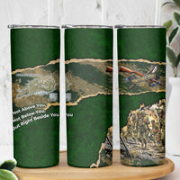 Montford Point Marines Not Above You Skinny Tumbler Iwo Jima Military Map Camouflage Vintage Art