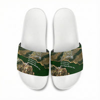 Montford Point Marines Not Above You Slide Sandals Iwo Jima Military Map Camouflage Vintage Art