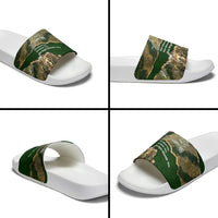 Montford Point Marines Not Above You Slide Sandals Iwo Jima Military Map Camouflage Vintage Art