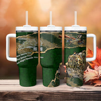 Montford Point Marines Not Above You Tumbler With Handle Iwo Jima Military Map Camouflage Vintage Art