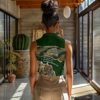 Montford Point Marines Not Above You Women Sleeveless Polo Shirt Iwo Jima Military Map Camouflage Vintage Art