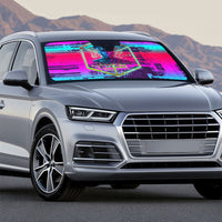 Montford Point Marines Legacy 1942 Auto Sun Shade The Right To Fight Retro Glitch Vaporwave Art