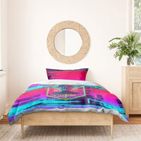 Montford Point Marines Legacy 1942 Bedding Set The Right To Fight Retro Glitch Vaporwave Art