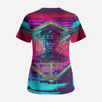 Montford Point Marines Legacy 1942 Scrub Top The Right To Fight Retro Glitch Vaporwave Art