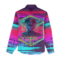 Montford Point Marines Legacy 1942 Women Casual Shirt The Right To Fight Retro Glitch Vaporwave Art