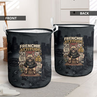 French Bulldog Tiny Body Major Attitude Laundry Basket Urban Streetwear Cool Frenchie Mascot Art