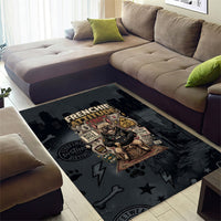 French Bulldog Tiny Body Major Attitude Area Rug Urban Streetwear Cool Frenchie Mascot Art