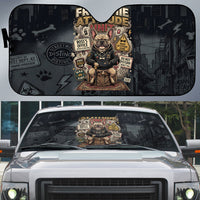French Bulldog Tiny Body Major Attitude Auto Sun Shade Urban Streetwear Cool Frenchie Mascot Art
