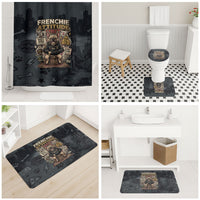 French Bulldog Tiny Body Major Attitude Bathroom Set Urban Streetwear Cool Frenchie Mascot Art