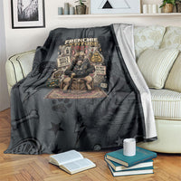 French Bulldog Tiny Body Major Attitude Blanket Urban Streetwear Cool Frenchie Mascot Art