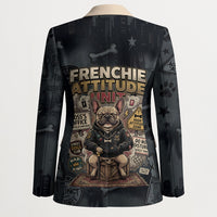 French Bulldog Tiny Body Major Attitude Blazer Urban Streetwear Cool Frenchie Mascot Art