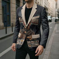 French Bulldog Tiny Body Major Attitude Blazer Urban Streetwear Cool Frenchie Mascot Art