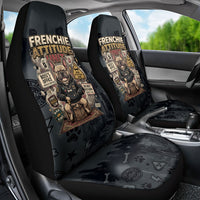 French Bulldog Tiny Body Major Attitude Car Seat Cover Urban Streetwear Cool Frenchie Mascot Art