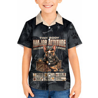 French Bulldog Tiny Body Major Attitude Kid Hawaiian Shirt Urban Streetwear Cool Frenchie Mascot Art
