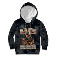 French Bulldog Tiny Body Major Attitude Kid Hoodie Urban Streetwear Cool Frenchie Mascot Art