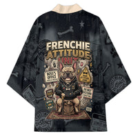 French Bulldog Tiny Body Major Attitude Kimono Urban Streetwear Cool Frenchie Mascot Art