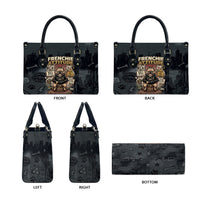 French Bulldog Tiny Body Major Attitude Leather Bag Urban Streetwear Cool Frenchie Mascot Art