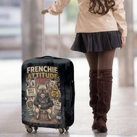 French Bulldog Tiny Body Major Attitude Luggage Cover Urban Streetwear Cool Frenchie Mascot Art