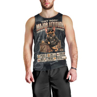 French Bulldog Tiny Body Major Attitude Men Tank Top Urban Streetwear Cool Frenchie Mascot Art