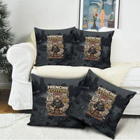 French Bulldog Tiny Body Major Attitude Pillow Cover Urban Streetwear Cool Frenchie Mascot Art