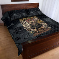 French Bulldog Tiny Body Major Attitude Quilt Bed Set Urban Streetwear Cool Frenchie Mascot Art