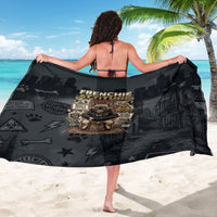 French Bulldog Tiny Body Major Attitude Sarong Urban Streetwear Cool Frenchie Mascot Art