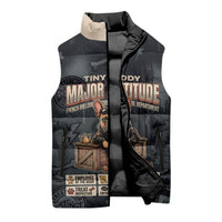 French Bulldog Tiny Body Major Attitude Sleeveless Puffer Jacket Urban Streetwear Cool Frenchie Mascot Art